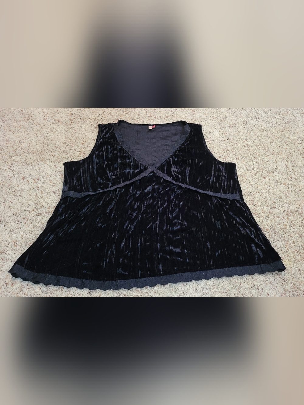 SEVEN7 VINTAGE Y2K VELVET LACE BLOUSE